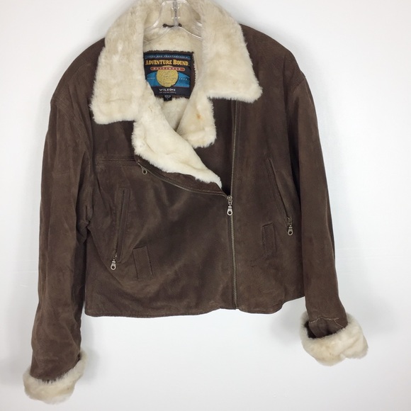 Wilsons Leather Jackets & Blazers - Wilson’s 100% Leather Shearling Moto Jacket